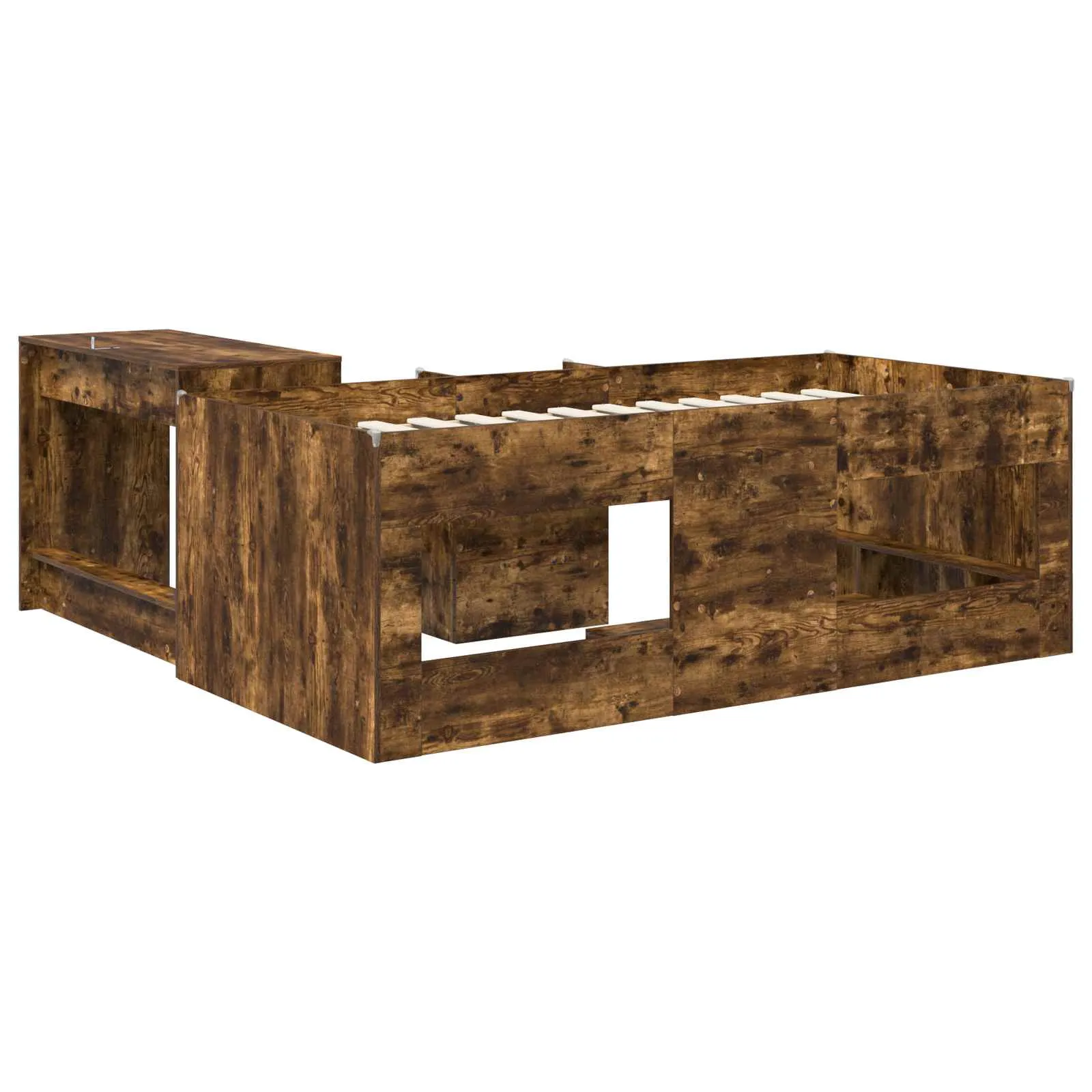 Hochbett mit Schreibtisch 193 x 111 x 68,5 cm Räuchereiche