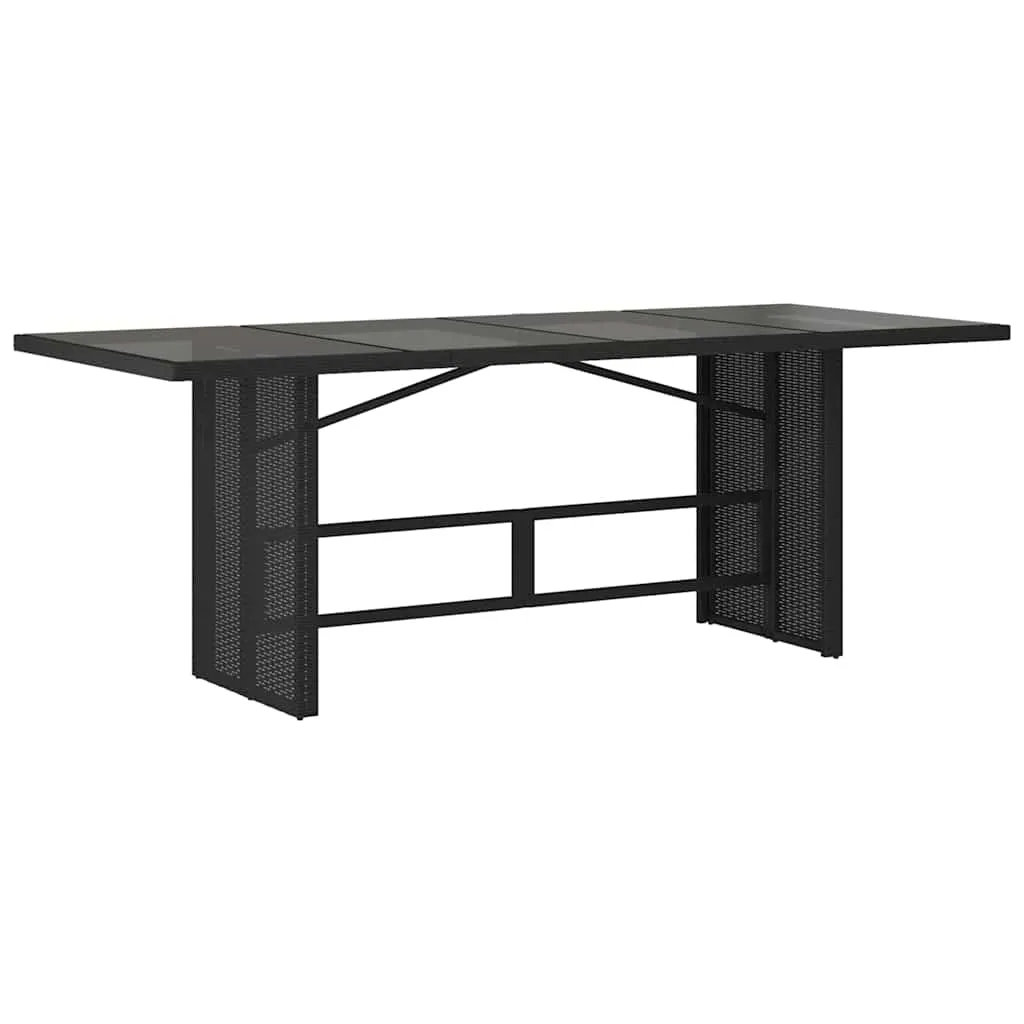 Gartentisch-Set Schwarz 190 x 80 x 75 cm für den Außenbereich