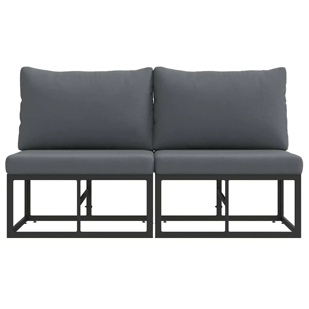Modernes Outdoor-Möbelset 140 x 71,5 x 71 cm Schwarz und Anthrazit