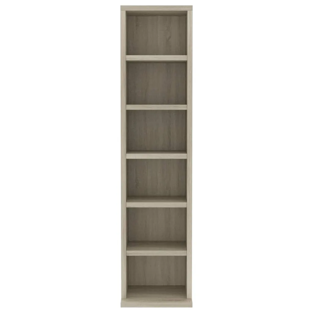 CD-Schrank Sonoma-Eiche 21x20x88 cm aus robustem Massivholz