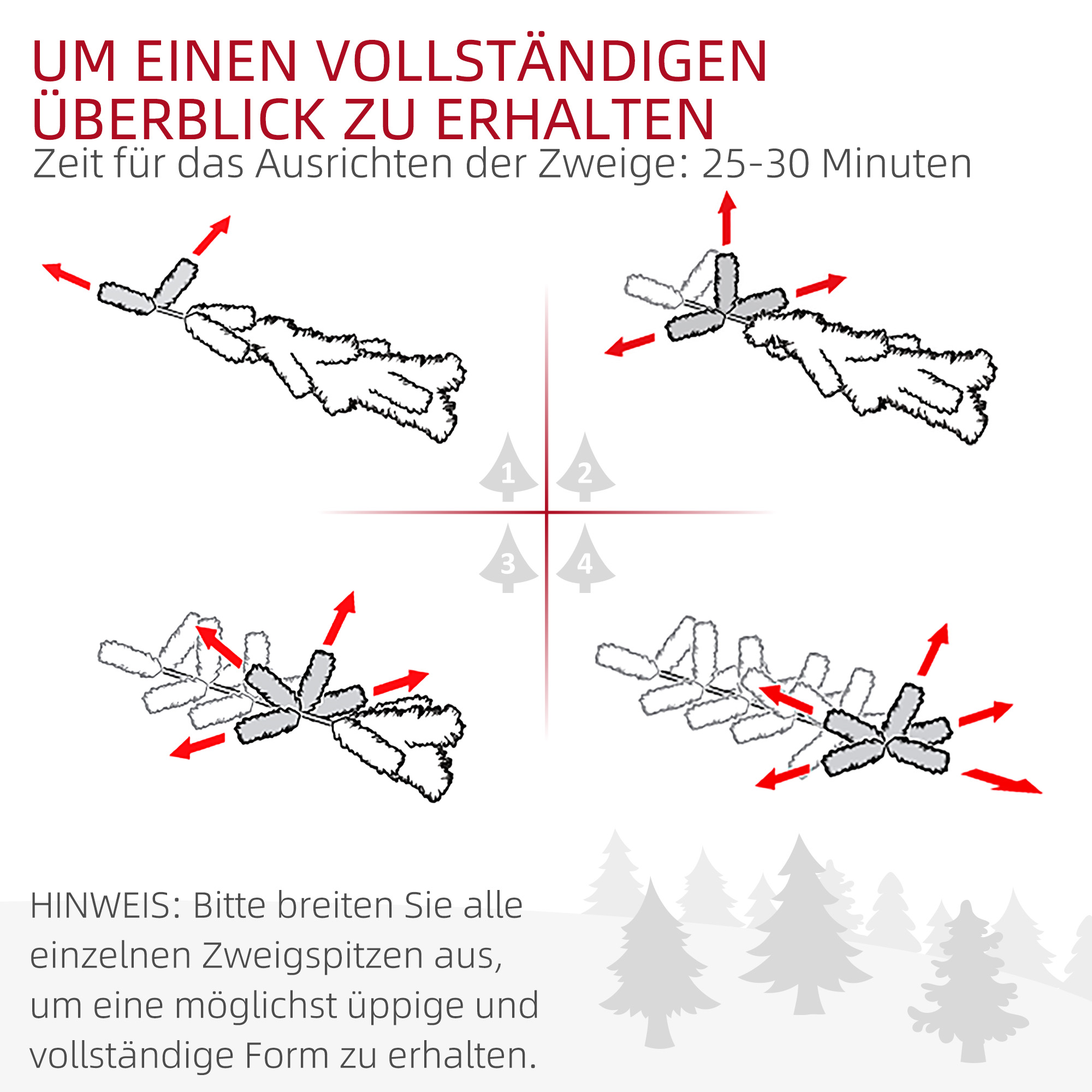 Künstlicher Weihnachtsbaum mit Kunstschnee & Zapfen, 180 cm, Grün