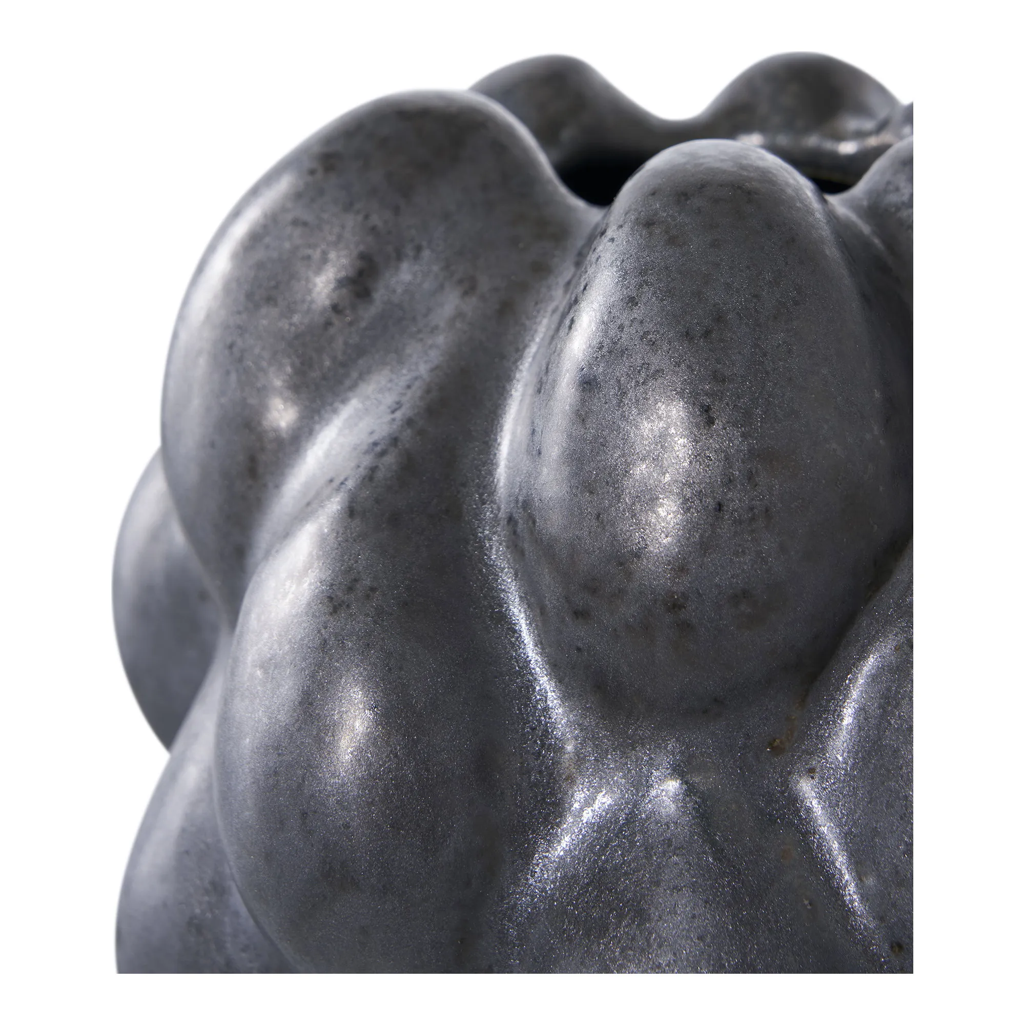 tinkaro Vase Steingut Schwarz