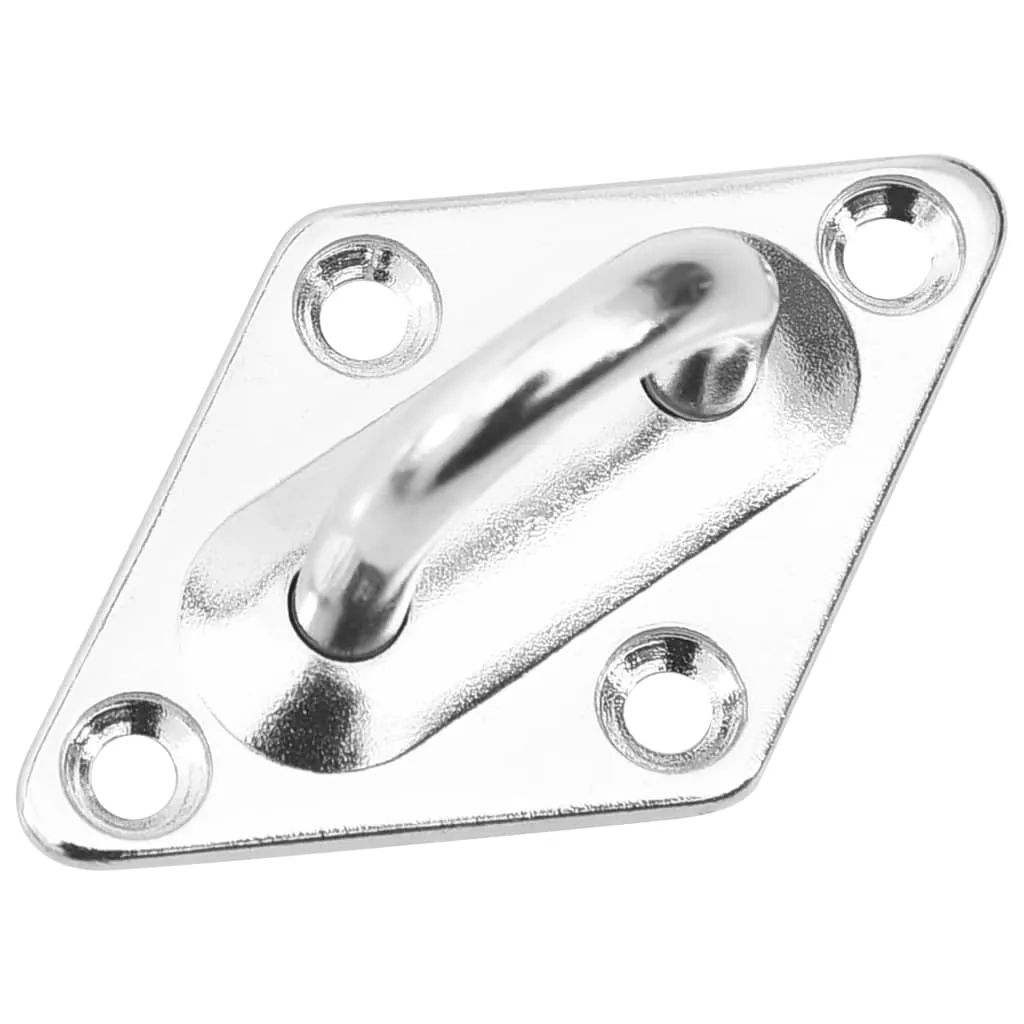 Sonnensegel-Befestigungsset Edelstahl 316 Silber 190x290 mm