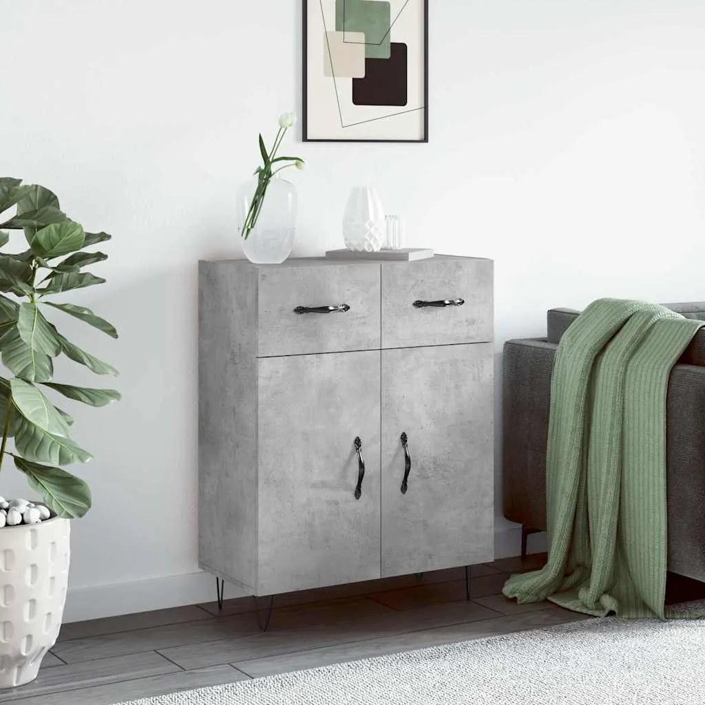 Sideboard Betongrau 69,5x34x90 cm Holzwerkstoff