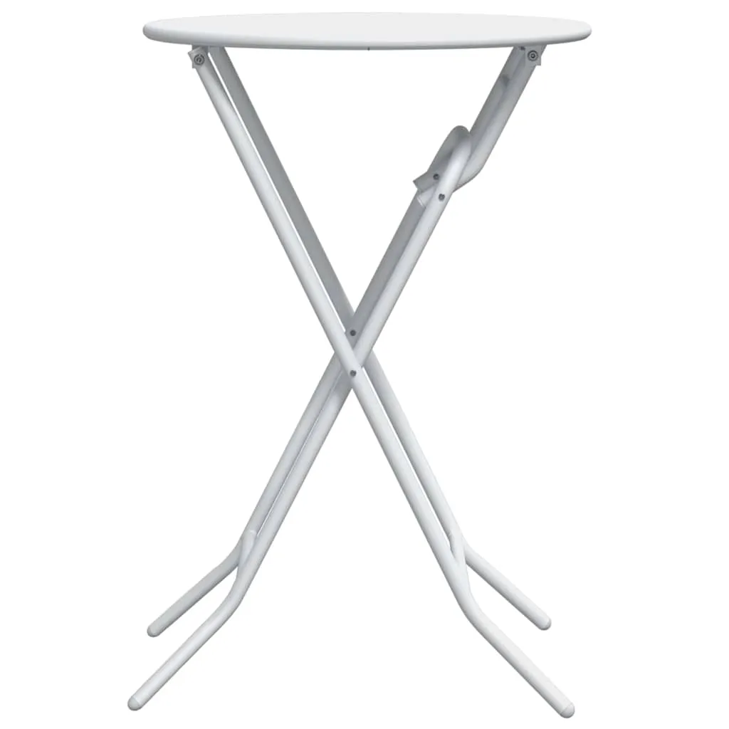 Moderner weißer Klapptisch Metall 50 x 50 x 72 cm