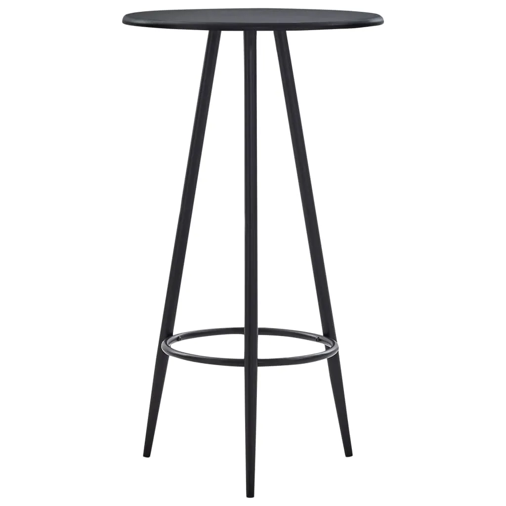 Schwarzer Stehtisch 60 x 107,5 cm mit MDF-Tischplatte und Stahlbeinen