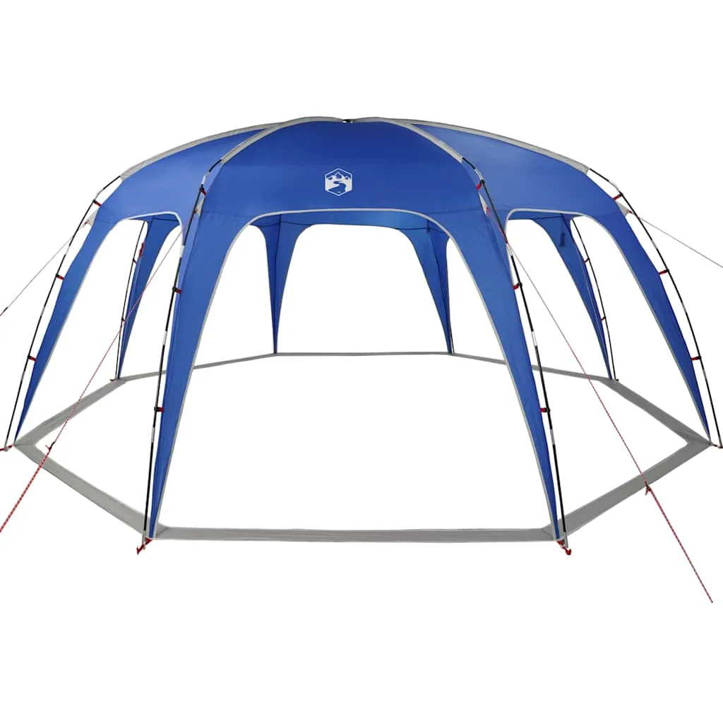 Partyzelt Azurblau 695x695x295 cm wasserdicht mit Fiberglasstangen