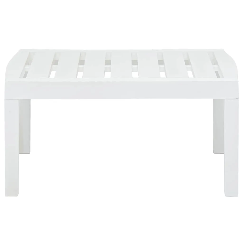 Gartentisch Kunststoff 78 x 55 x 38 cm Weiß wetterfest und langlebig