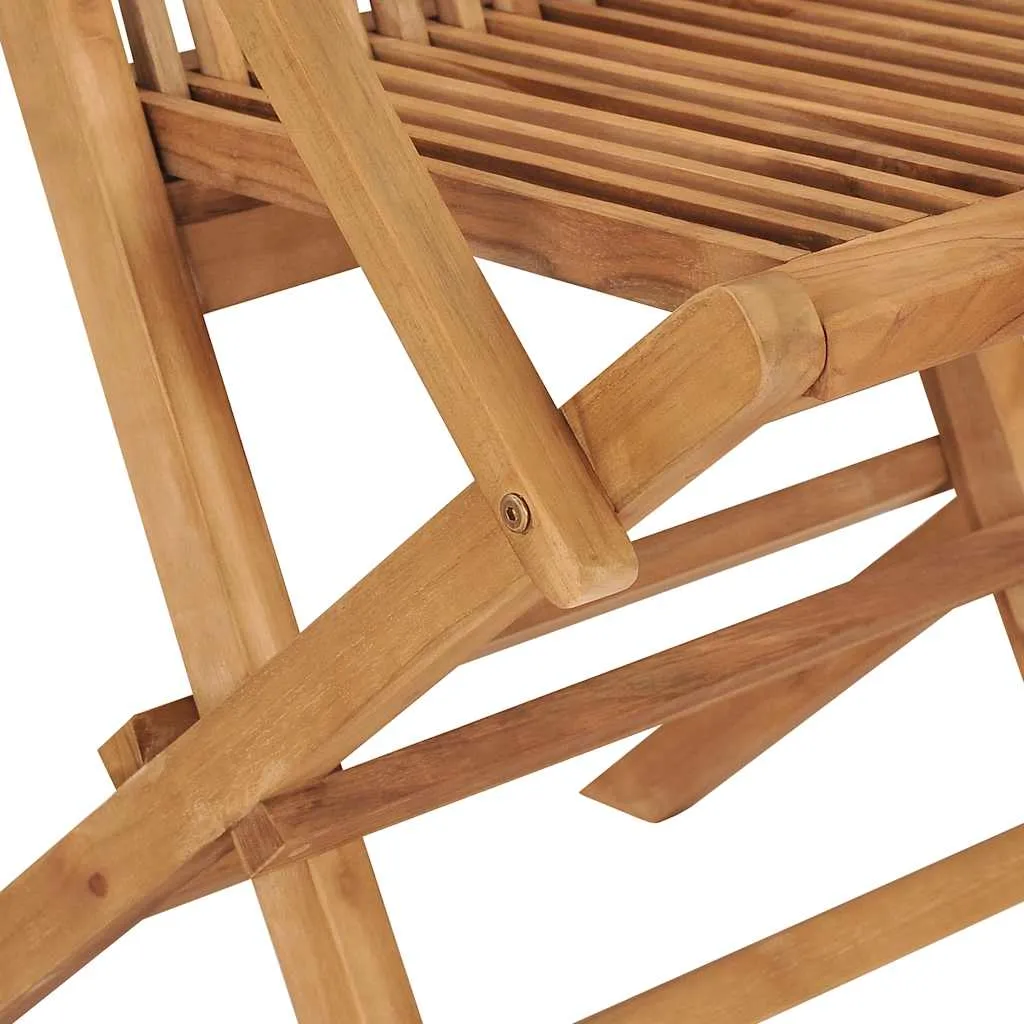 Klappstühle, 2 Stück, mit Armlehnen, Teakholz