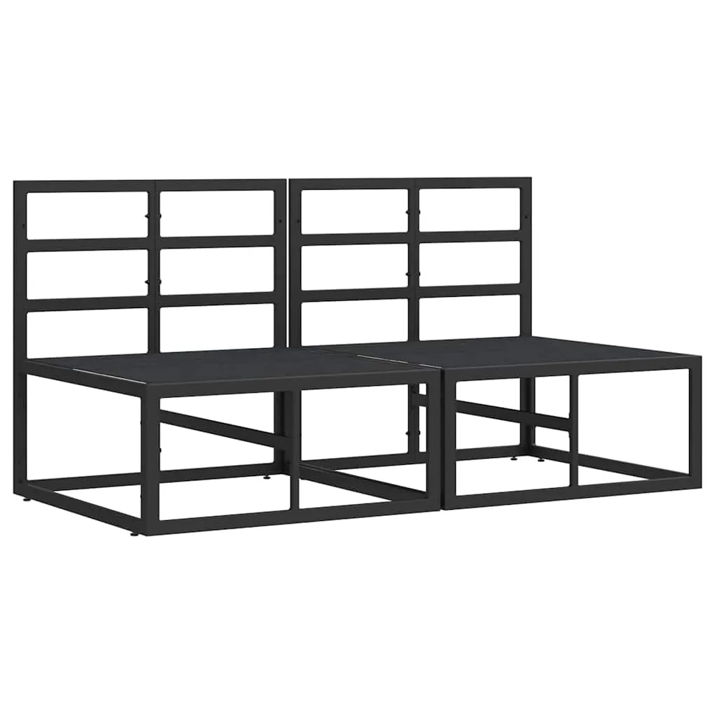 Modernes Outdoor-Möbelset 140 x 71,5 x 71 cm Schwarz und Anthrazit