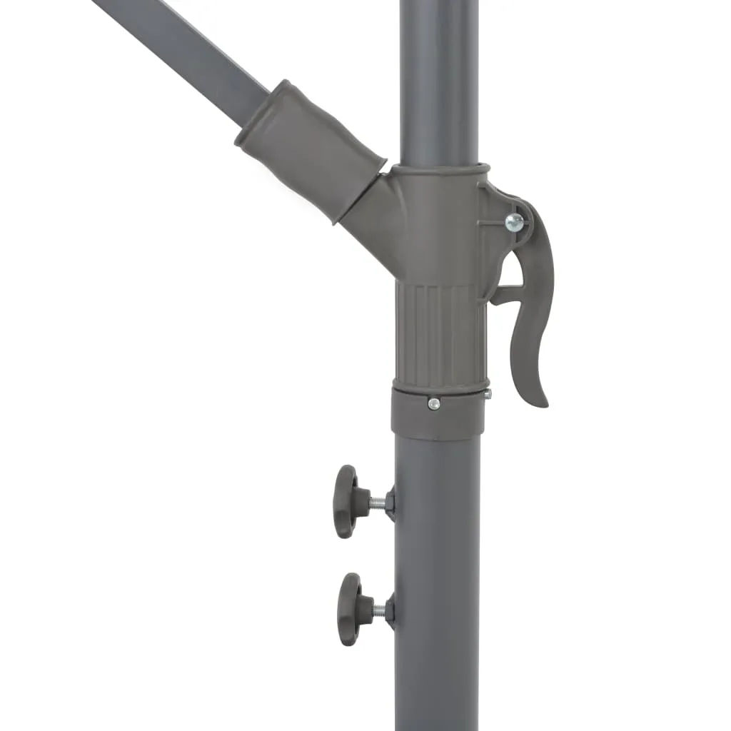 Eleganter blauer Sonnenschirm 300x244 cm mit stabilem Metallgestell