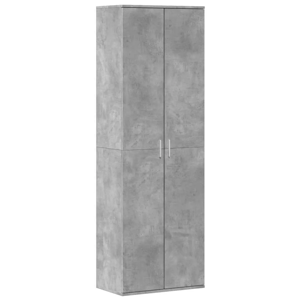 Highboard Betongrau 60 x 35 x 180 cm aus Holzwerkstoff