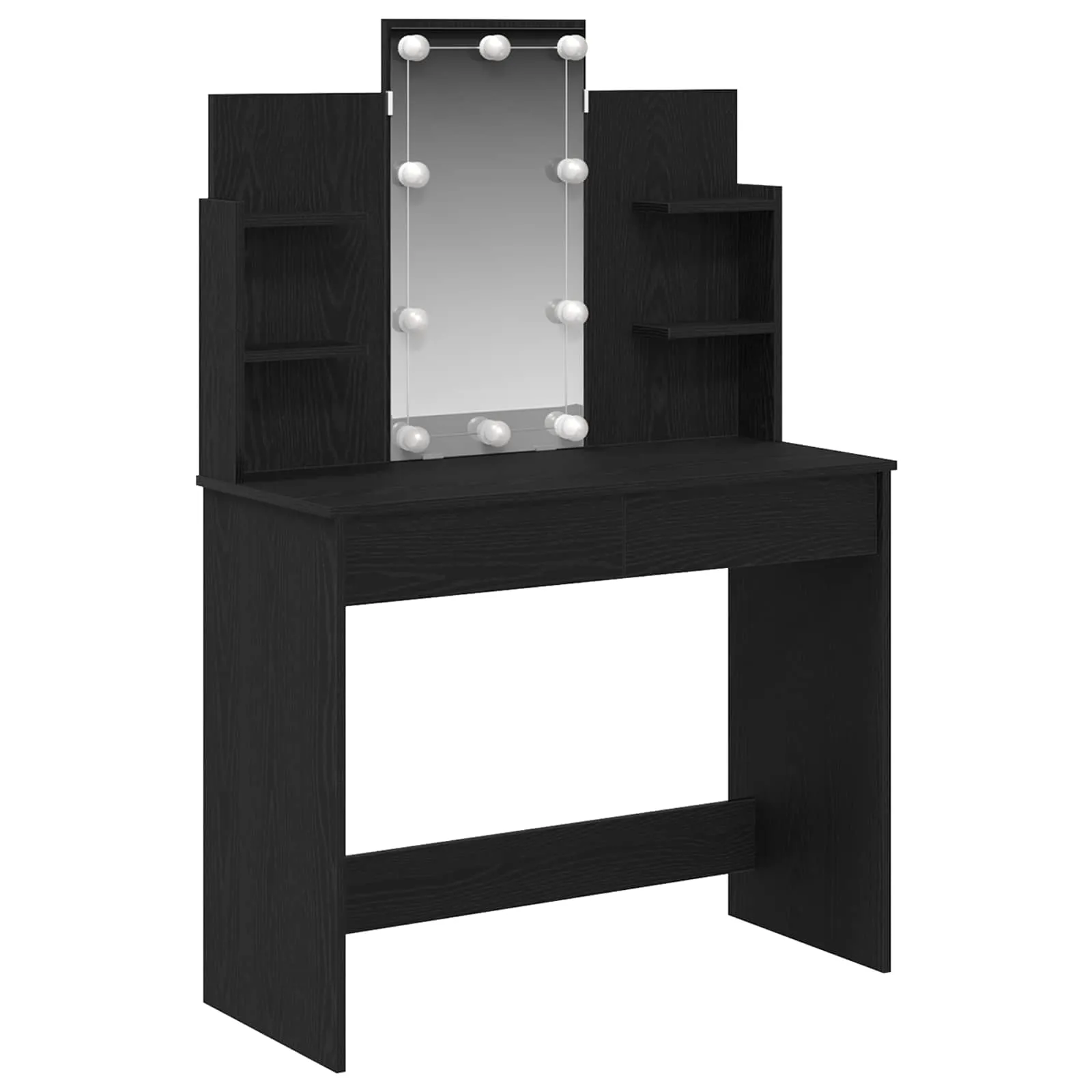 Moderner Schminktisch 96 x 39 x 142 cm in Schwarz Eichen-Optik
