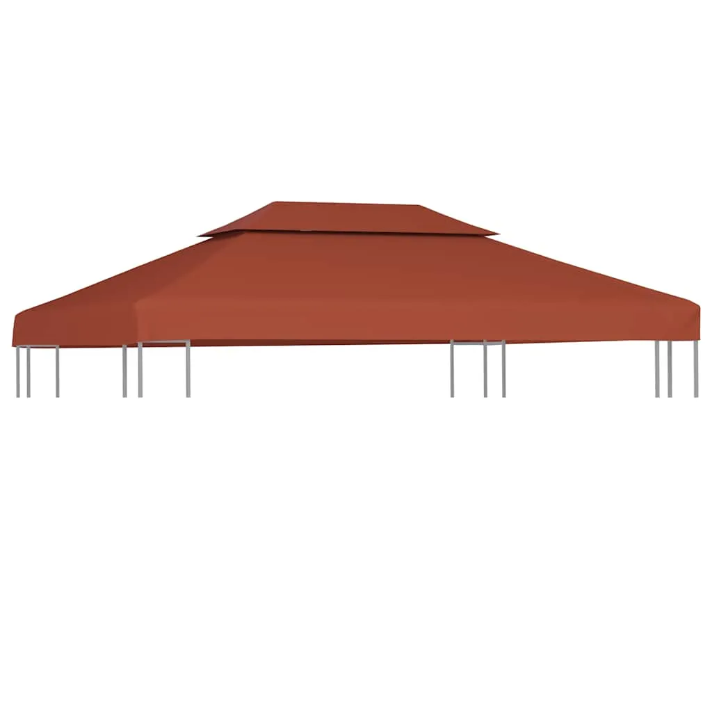 Pavillon-Dachplane Terrakotta 4 x 3 m mit Kaminabzug und PVC-Beschichtung