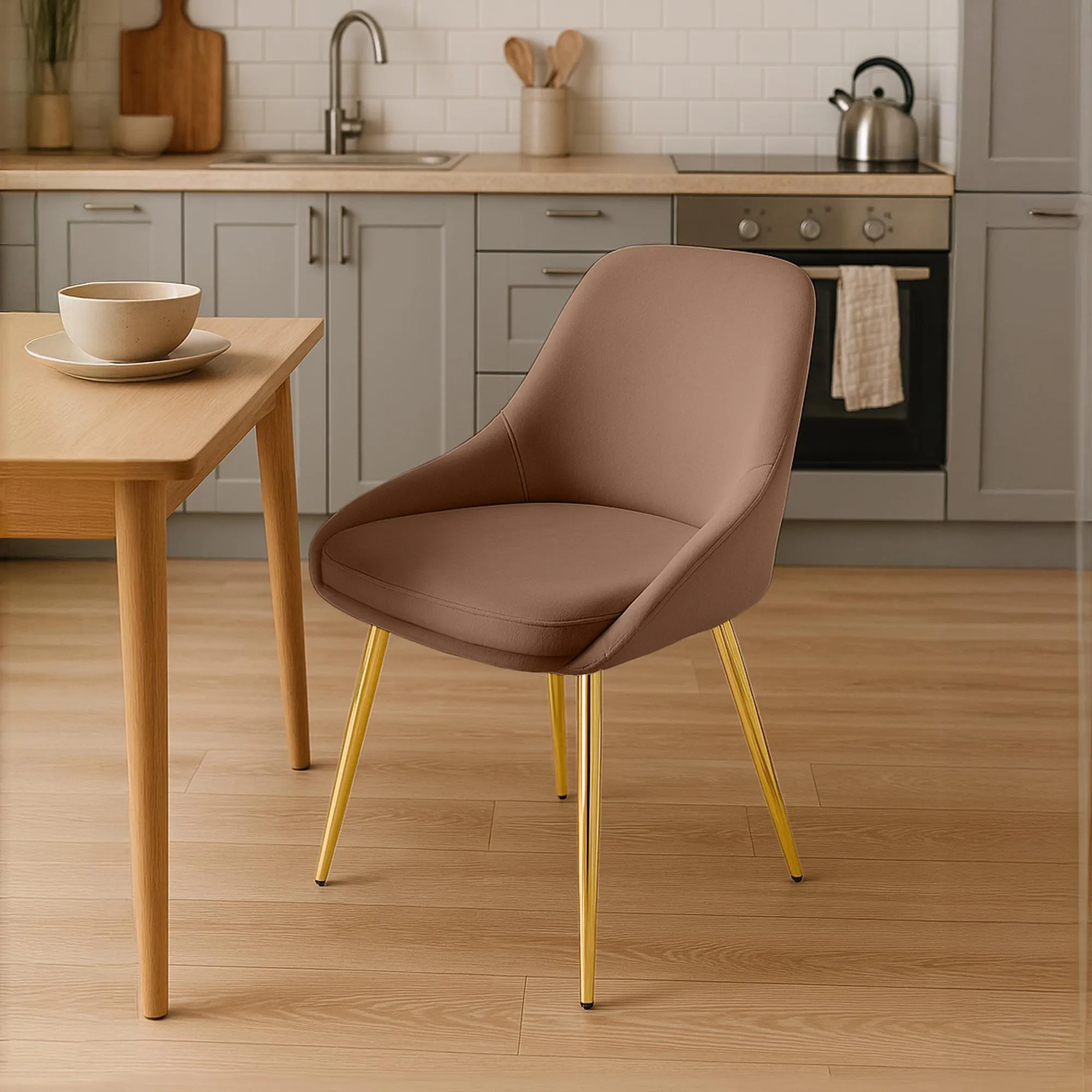 Esszimmerstuhl Set Elmira 86x50x53 cm braun