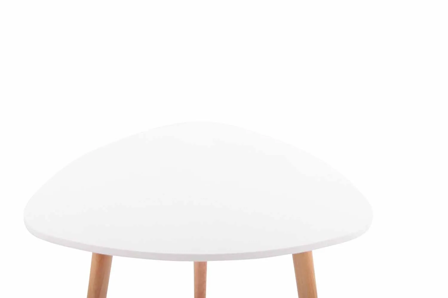 Küchentisch Abenra 80x80x75 cm weiß Massivholz