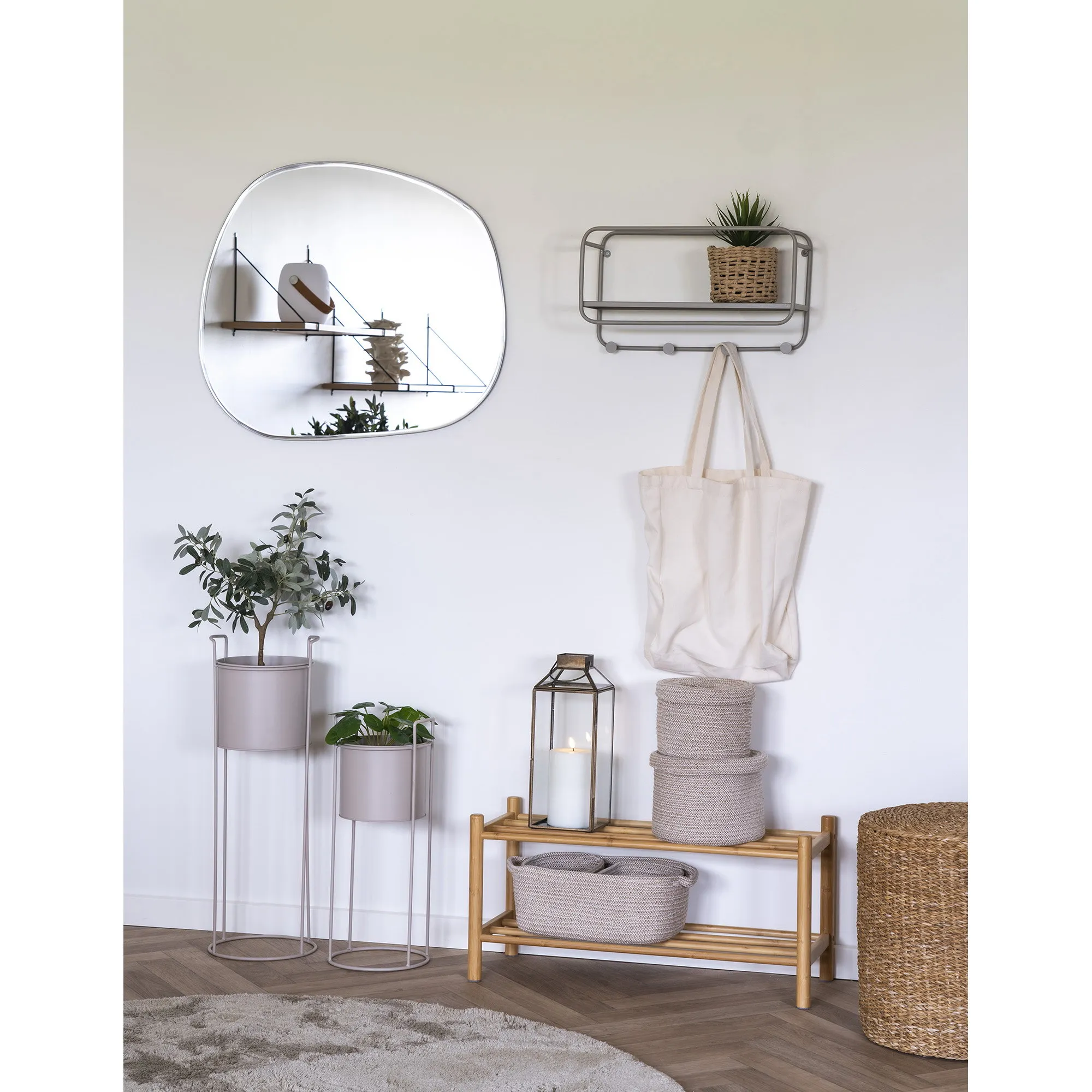 tinkaro Cadima Körbe Set aus Baumwolle 17/20/23 cm Beige