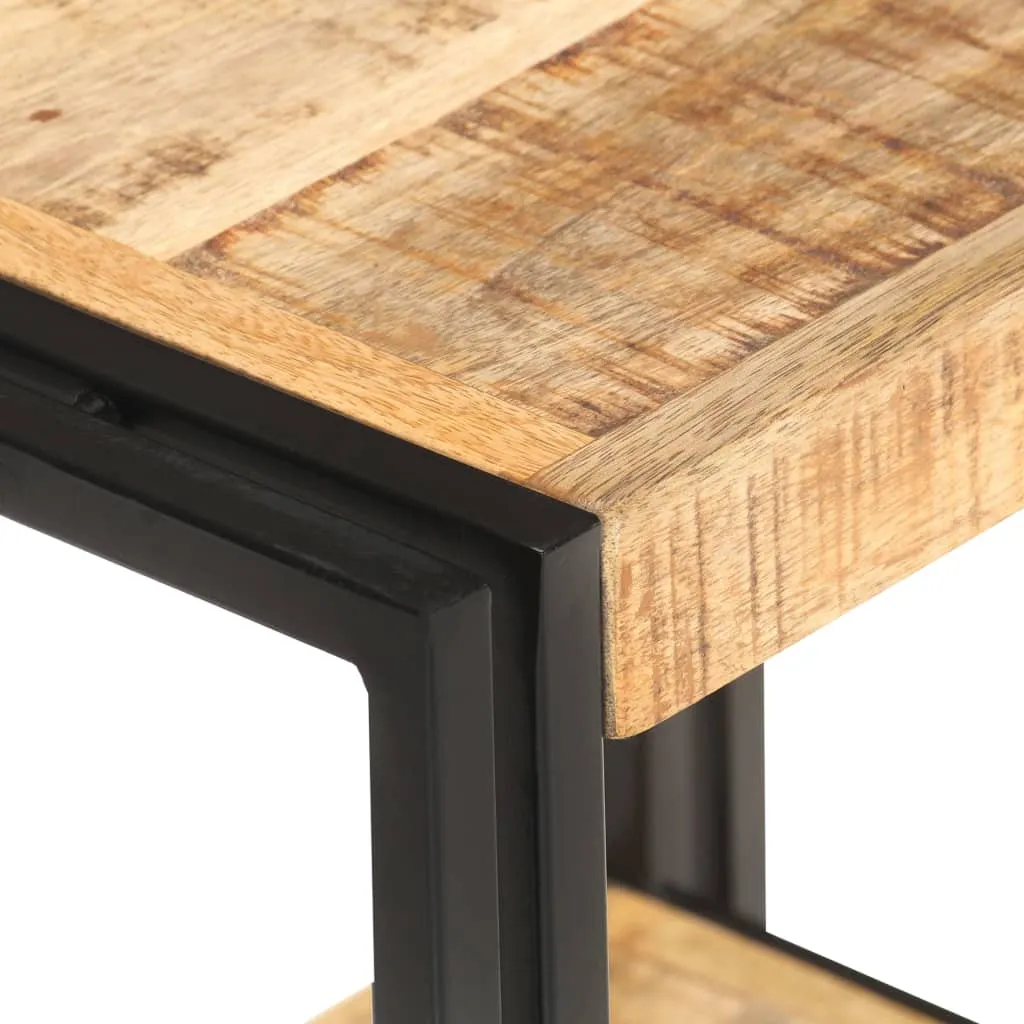 Beistelltisch 40x30x40 cm Raues Mangoholz