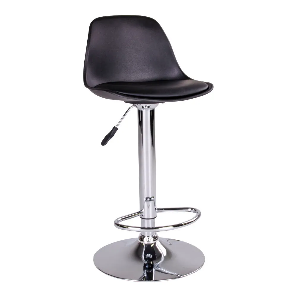 tinkaro Barhocker Trondheim PU-Leder 41 x 39 x 82-104 cm Schwarz