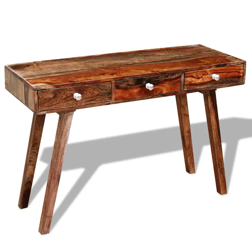 Sideboard aus Echtholz Braun 116 x 42 x 76 cm mit 3 Schubladen