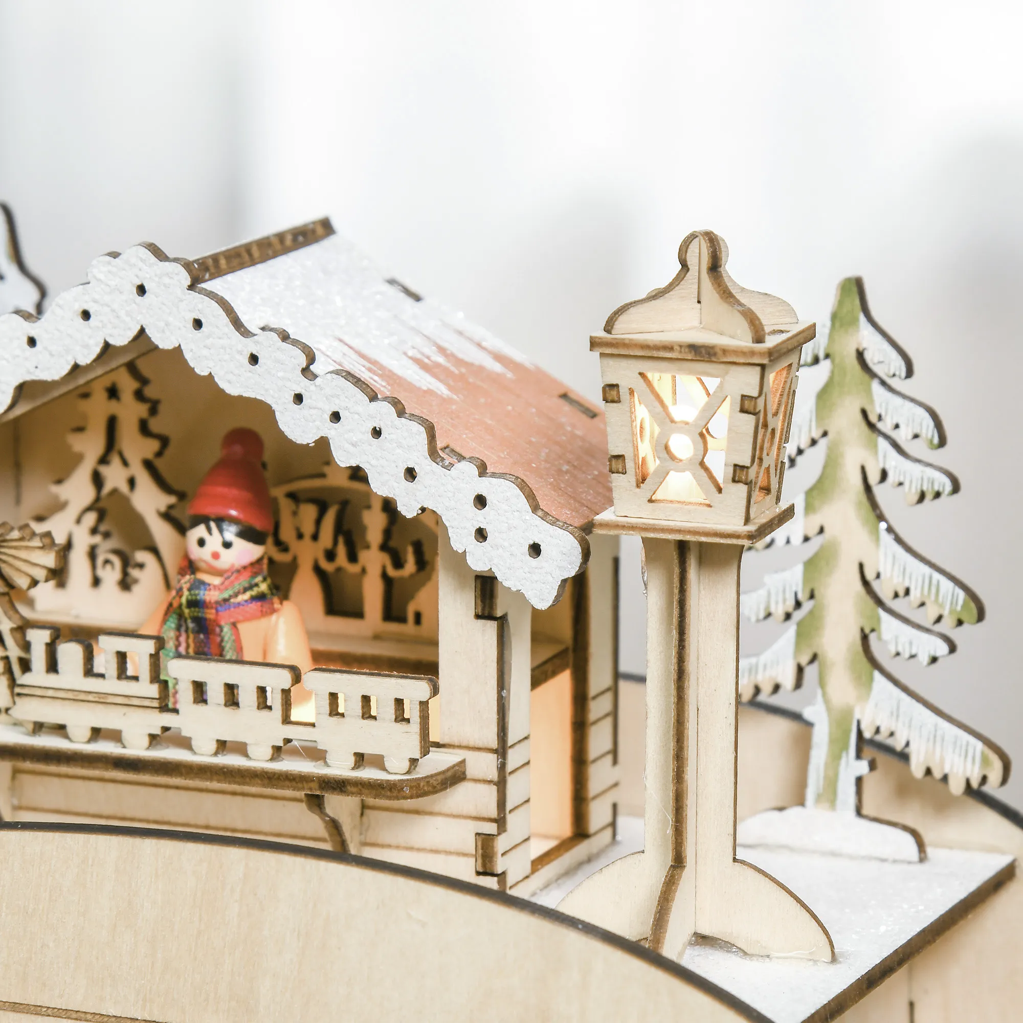 Adventskalender zum Befüllen mit 24 Schubladen LED-Lichtern Schlitten-Form, DIY Weihnachtskalender Weihnachts-Countdown-Kalender Geschenk für Kinder Erwachsene