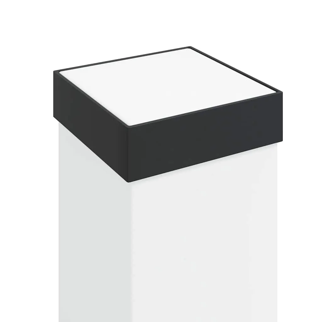 Schwarze Pollerleuchte aus Edelstahl 10x10x110 cm mit IP44 Schutzart