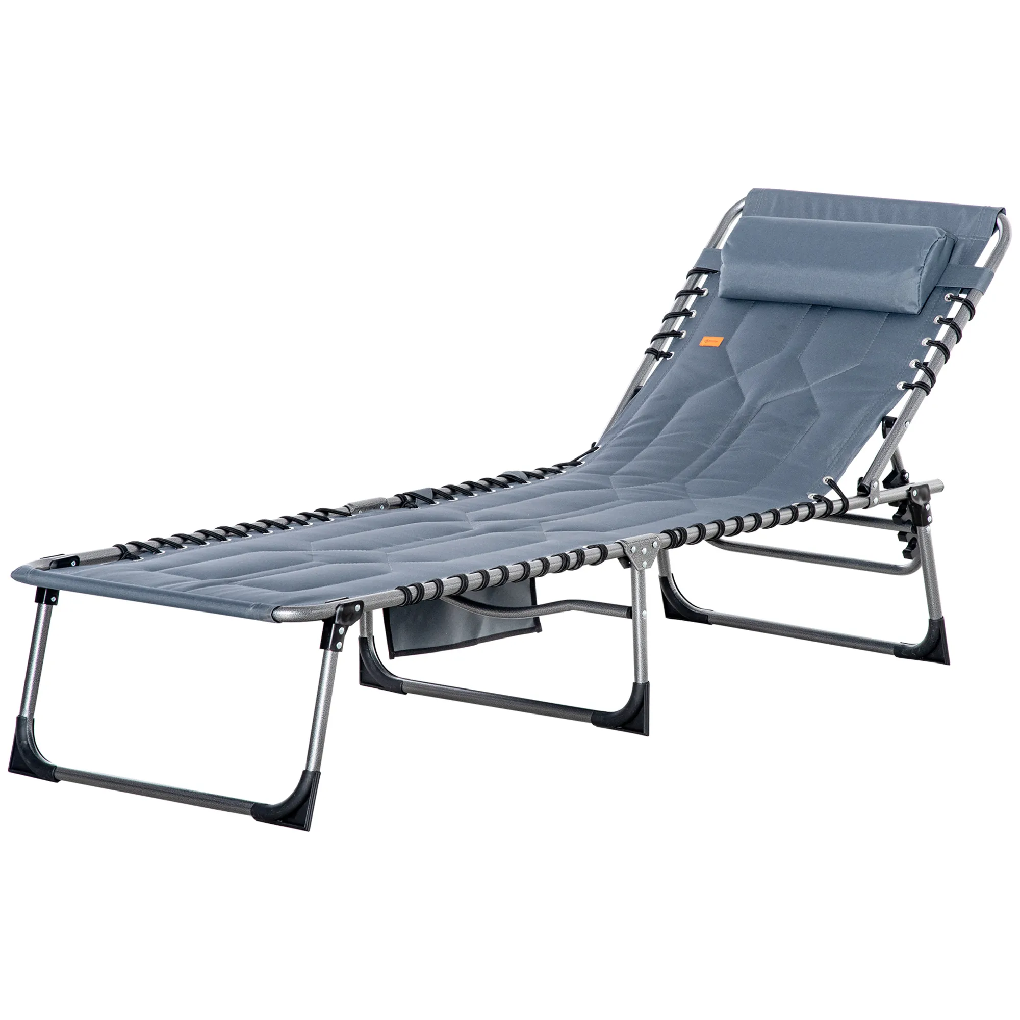Klappbare Sonnenliege Grau 188L x 57B x 30H cm