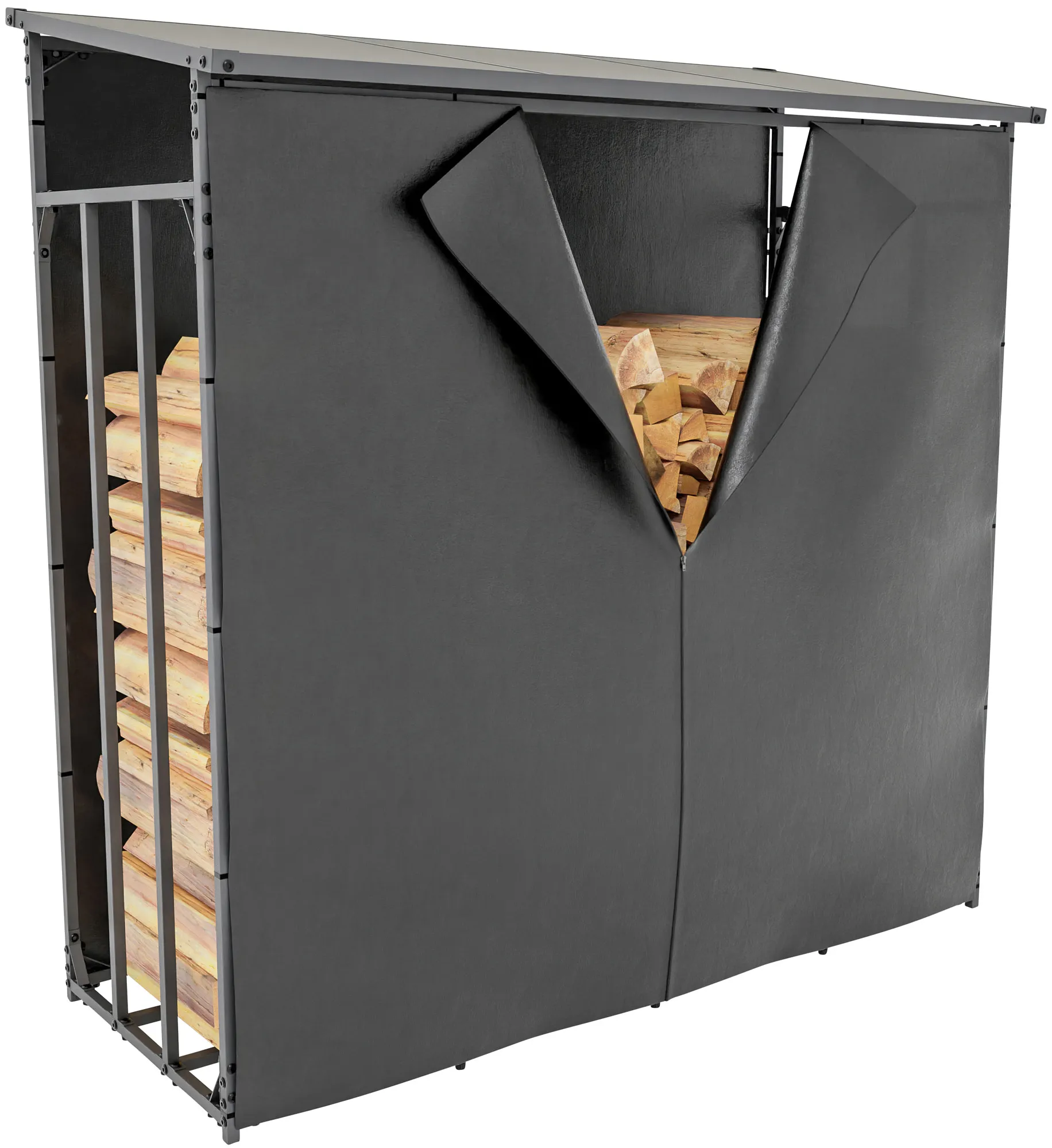 Kaminholzunterstand Ruston 165x165x70 cm Anthrazit