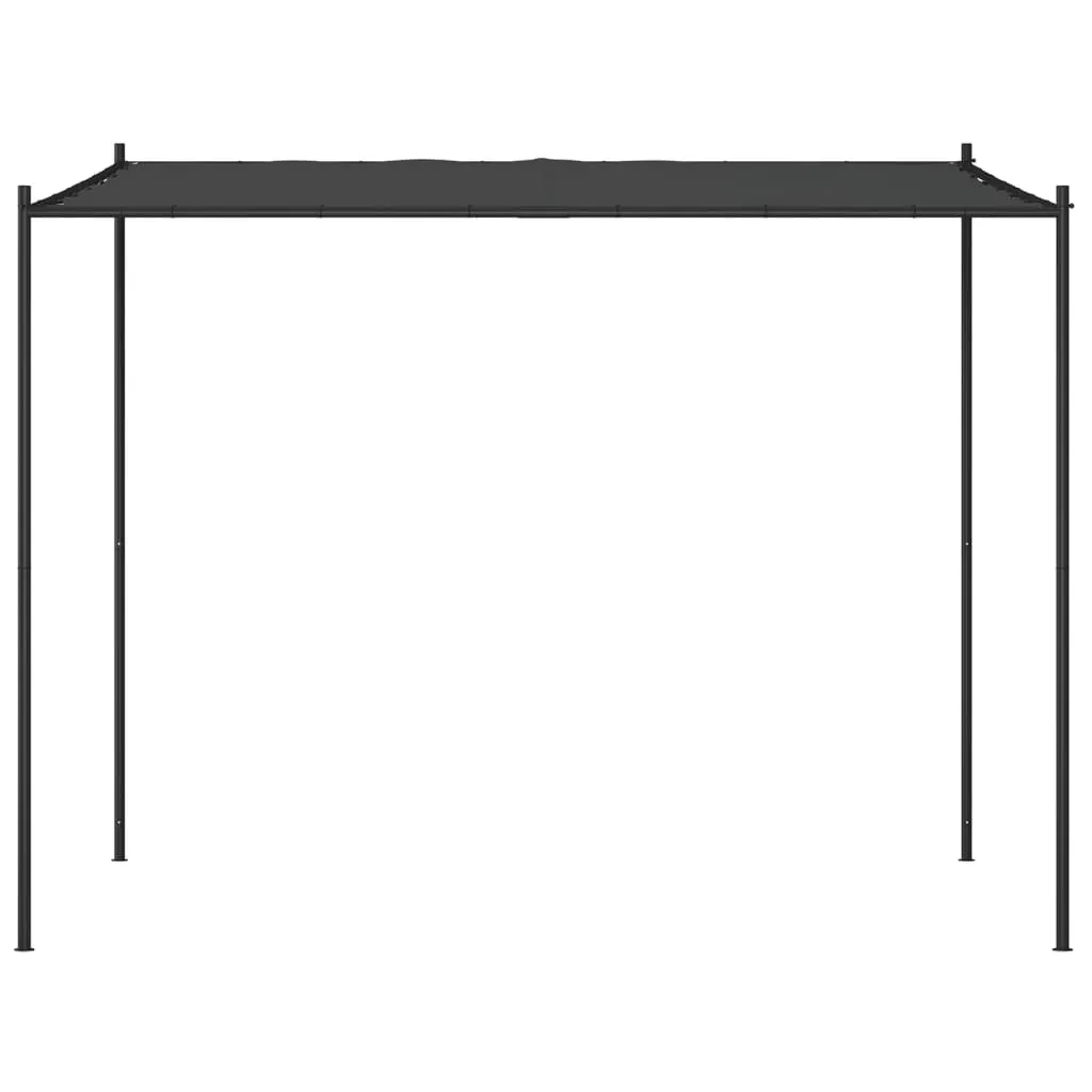 Klassischer Pavillon 3x3 m Anthrazit mit wasserfestem Polyester und Stahlrahmen
