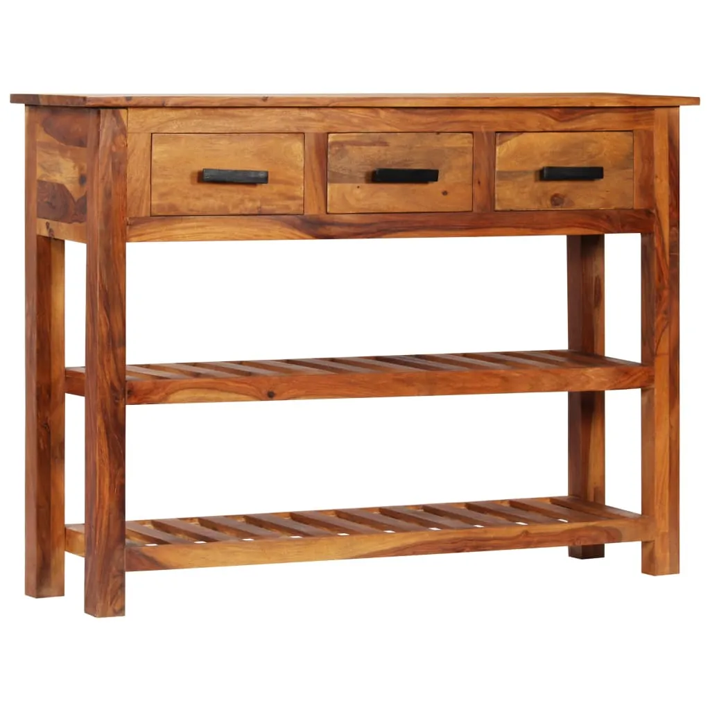 Sideboard aus Echtholz in Vintage-Stil, 110 x 30 x 80 cm, naturfarben
