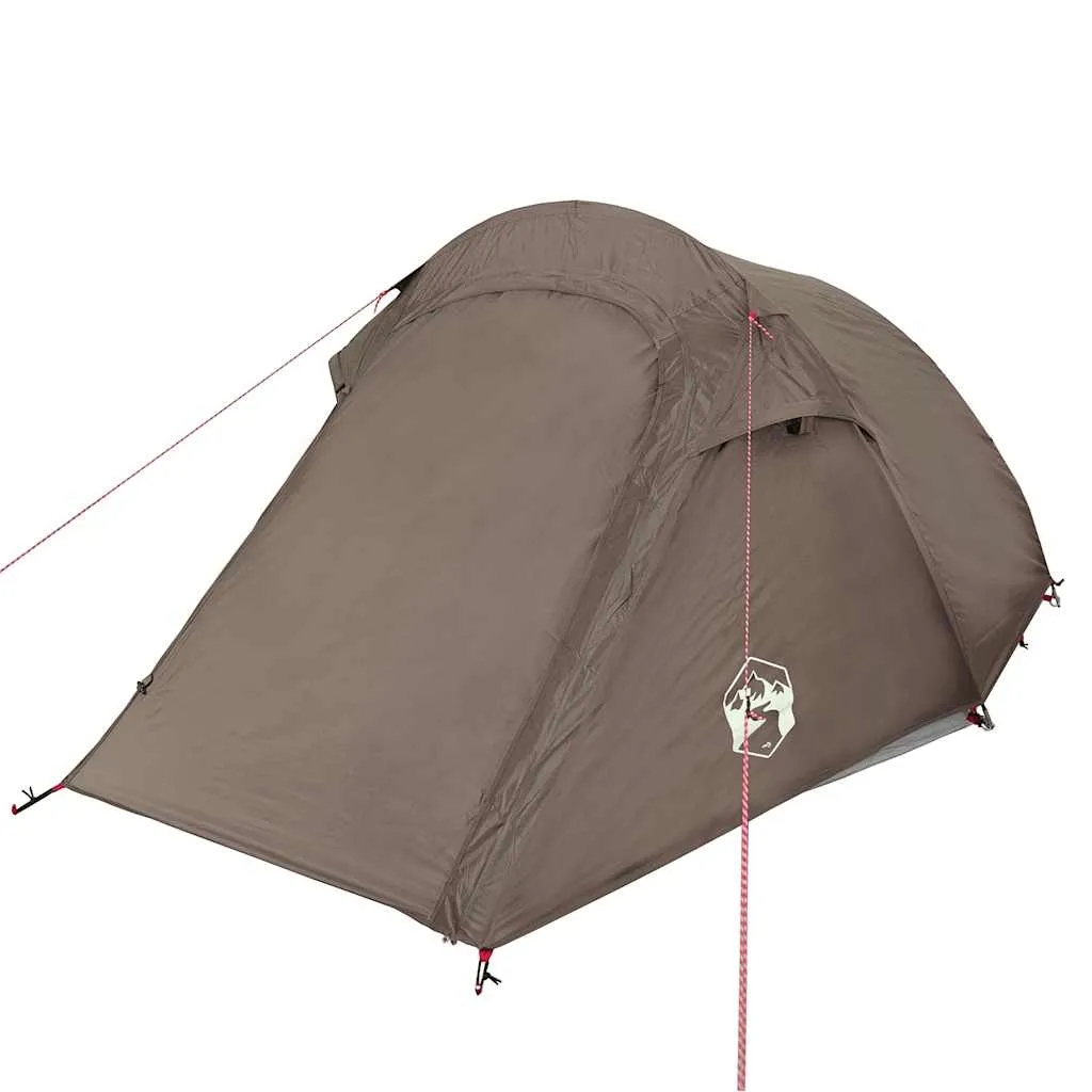 Campingzelt Tunnelzelt Braun 280x194x125 cm Außenzelt, 230x180x115 cm Innenzelt
