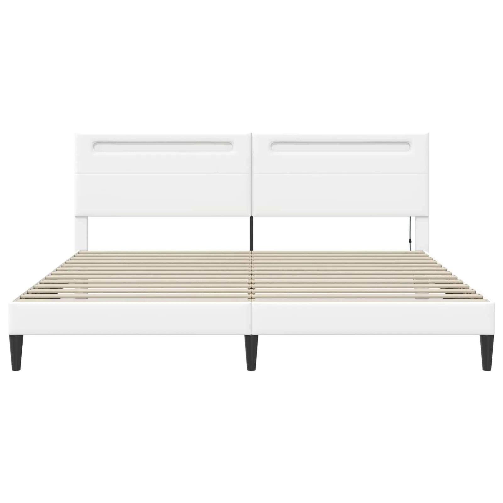 Bettrahmen Massivholz 200x200 cm Weiß