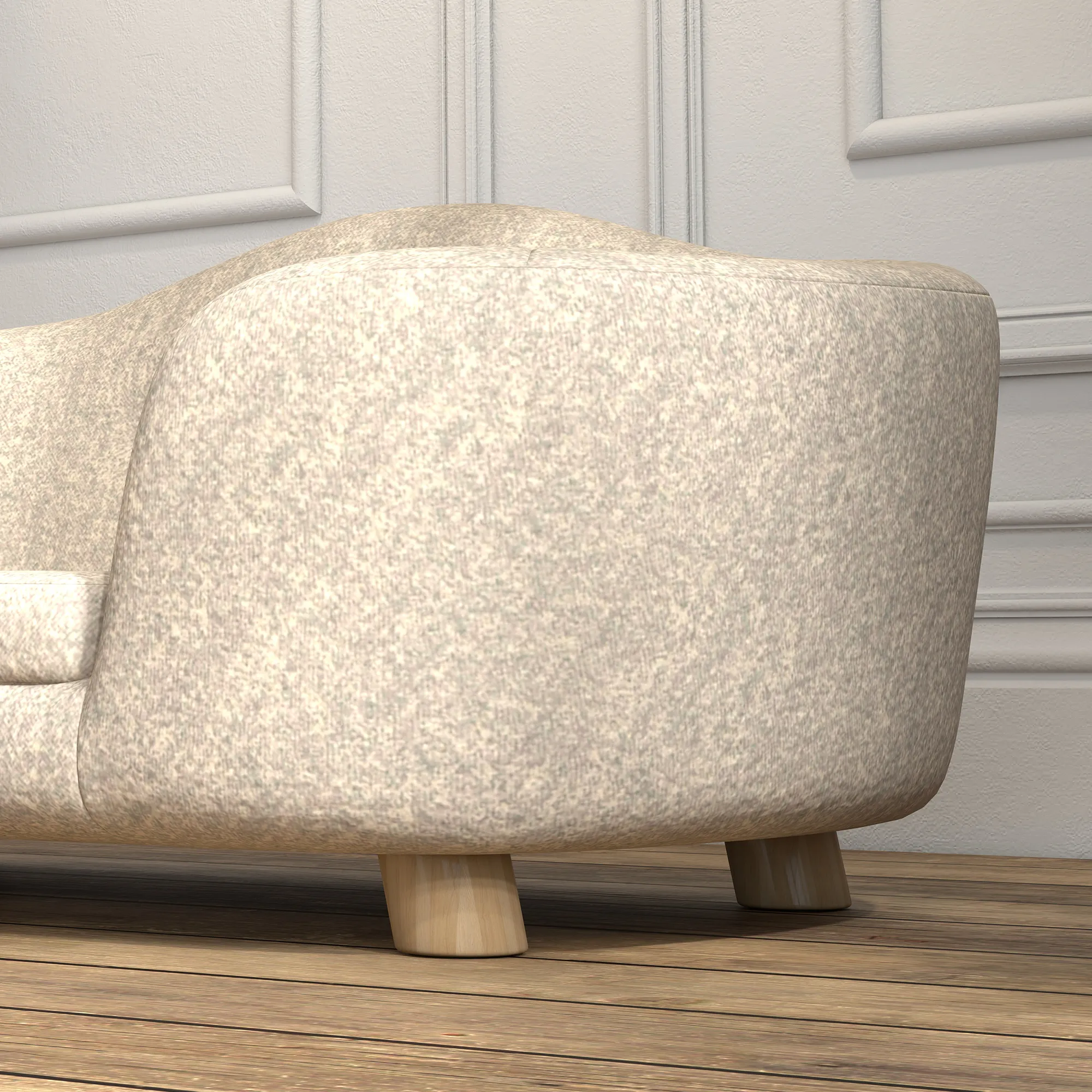Erhöhtes Hundesofa 70B x 47T x 30H cm in Cremeweiß