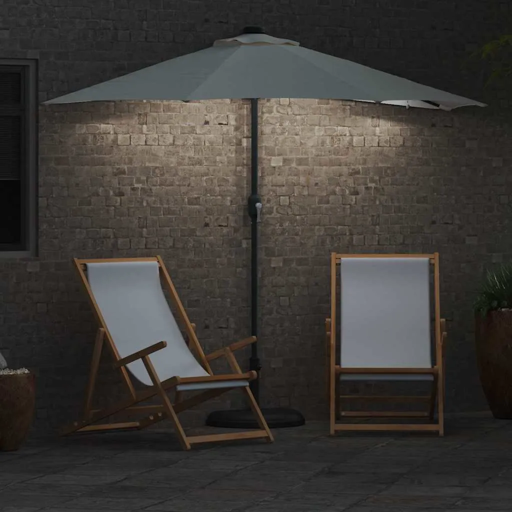 Garten-Sonnenschirm Sand 294 x 150 x 223 cm Polyester und Stahl