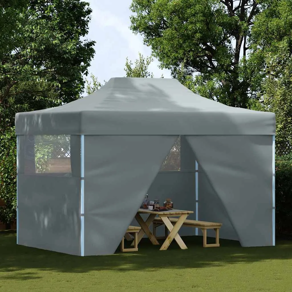 Faltbares Partyzelt Anthrazit 280x410x315 cm mit UV- und Wasserbeständigem Dach