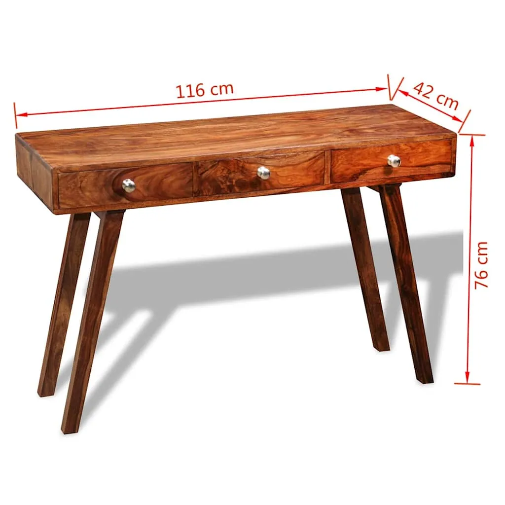 Sideboard aus Echtholz Braun 116 x 42 x 76 cm mit 3 Schubladen