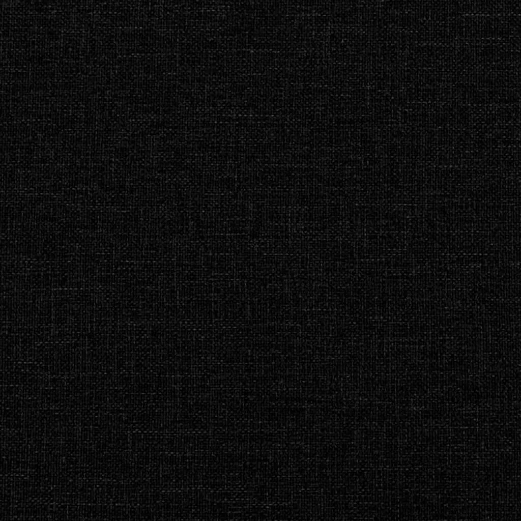 Schwarzes Stoffbett 200 x 80 x 46 cm mit verstärkten Kunststoff-Füßen