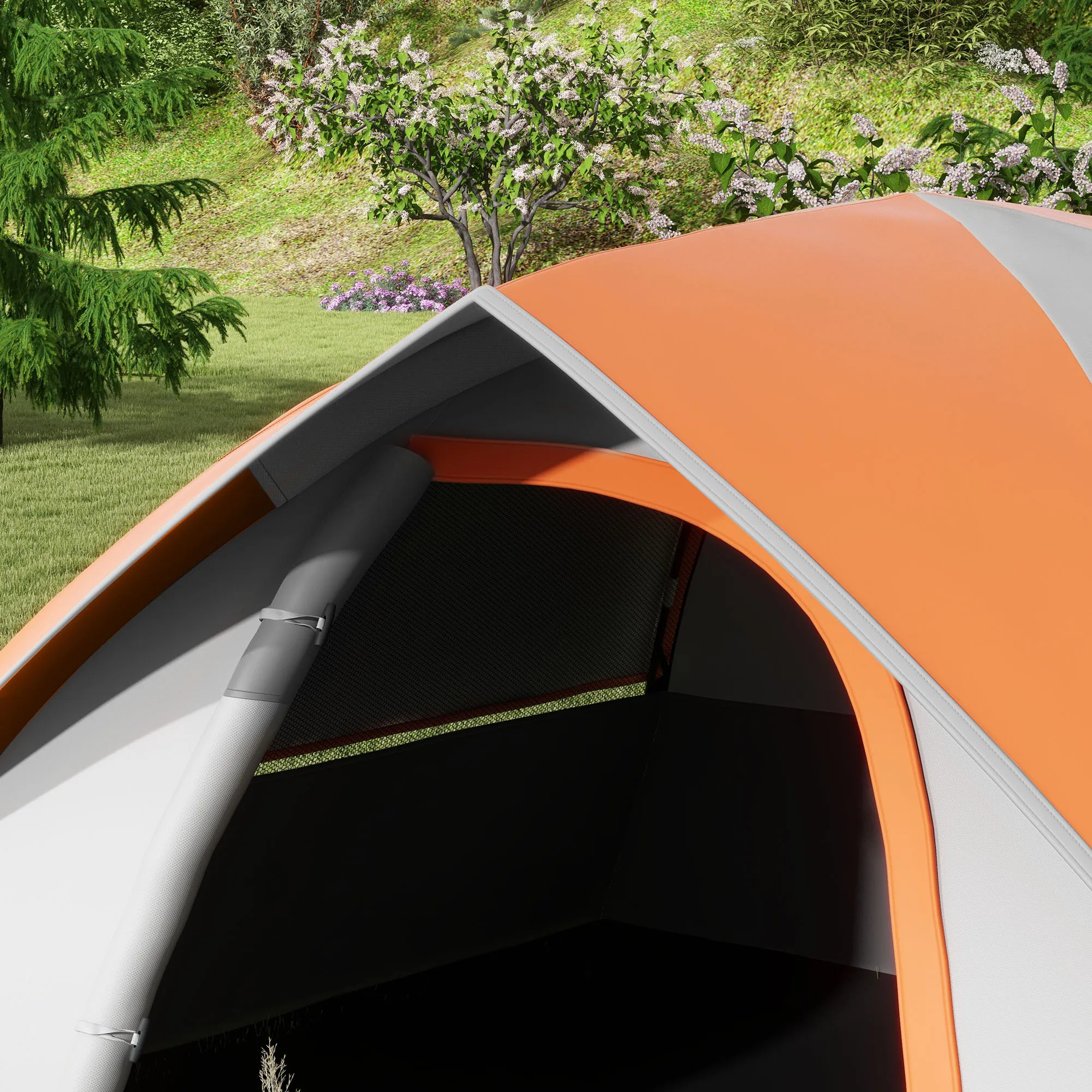 Campingzelt 2 Personen 210x150x110 cm Rostrot