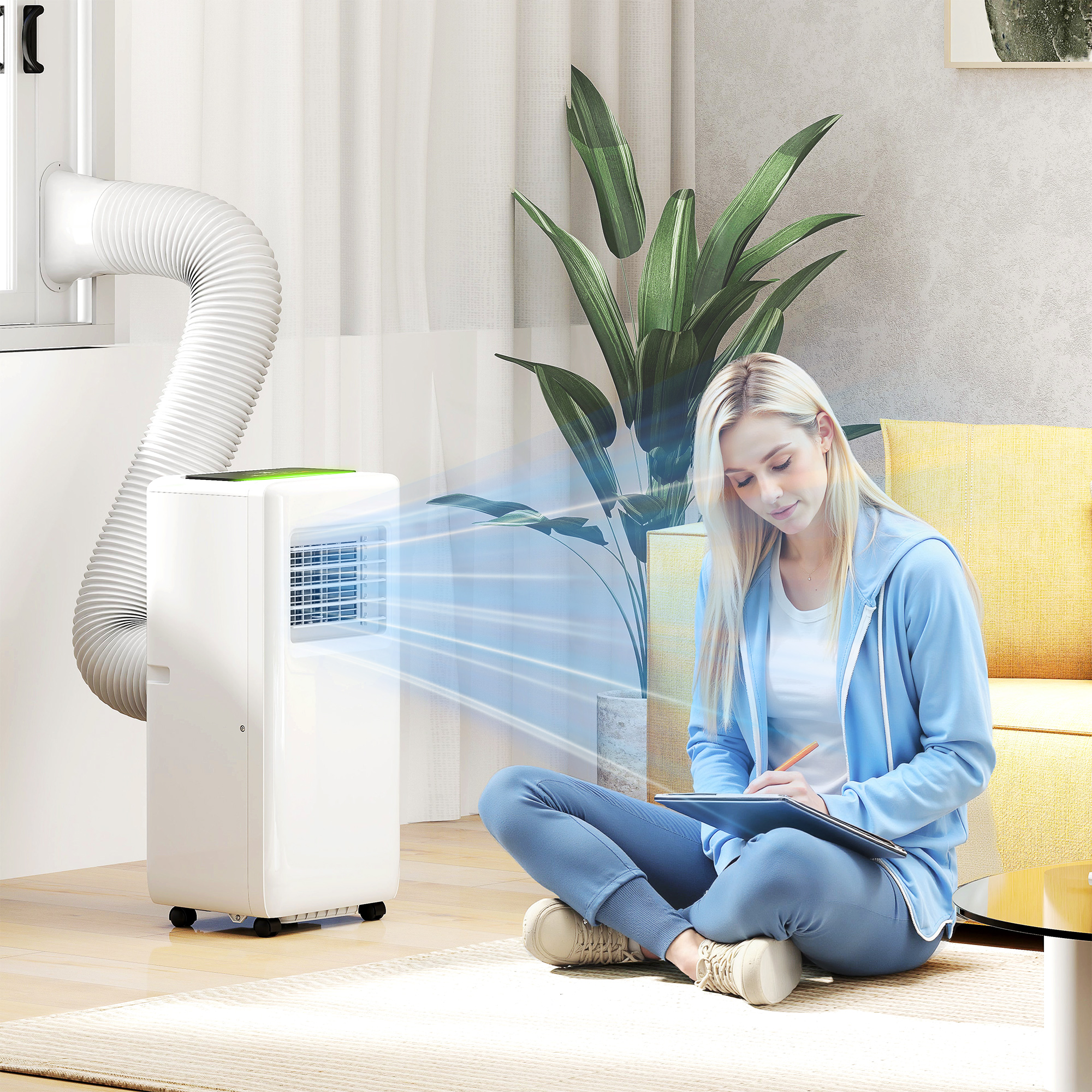 Tragbare Klimaanlage 33B x 28T x 71H cm in Weiß