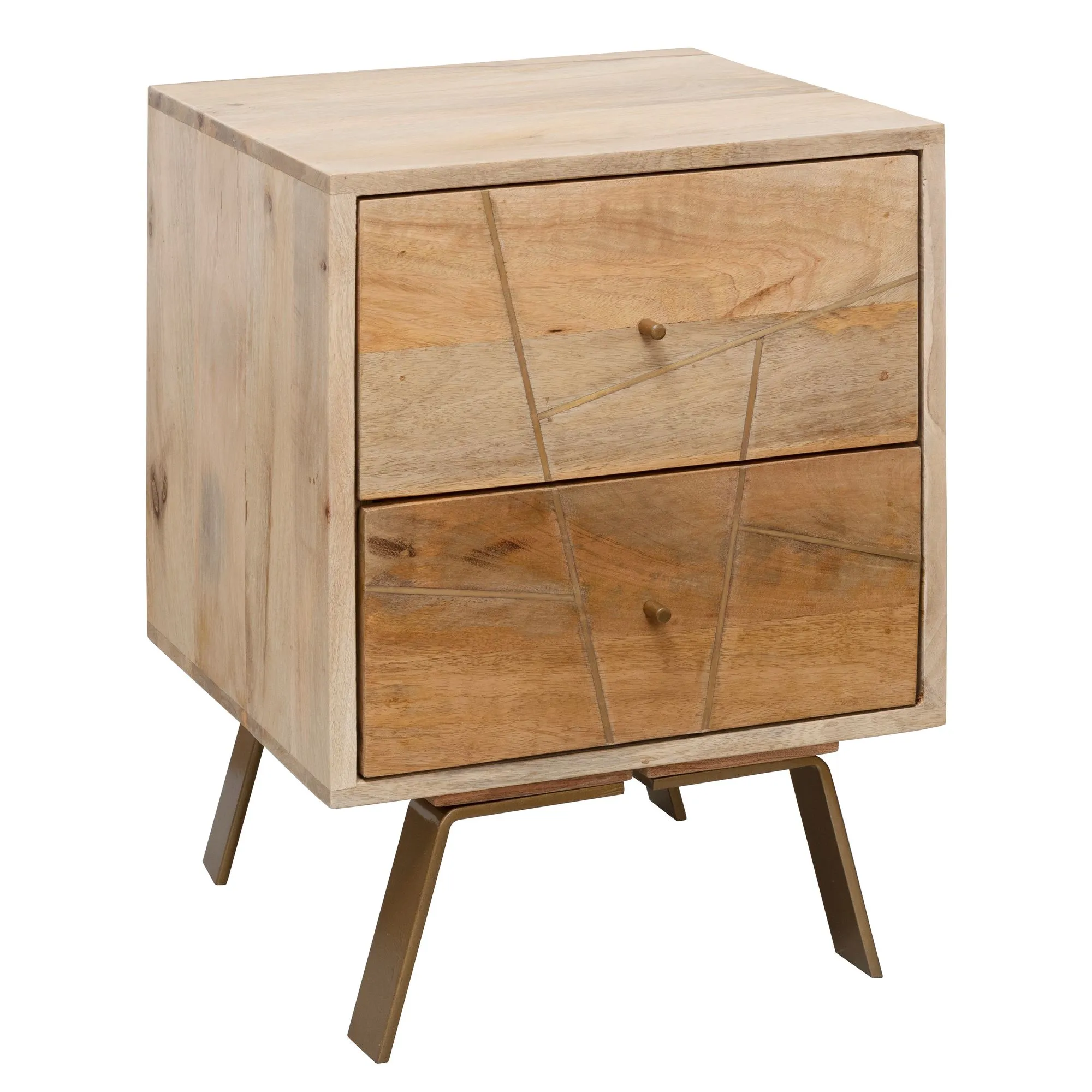 tinkaro Nachtschrank SHURO kleine Nachtkommode Mangoholz Nachttisch tinkaro Nachtschrank SHURO kleine Nachtkommode Mangoholz Nachttisch