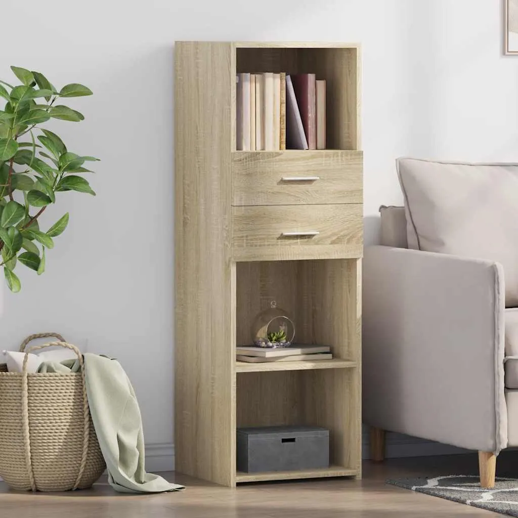 Klassisches Highboard 40 x 42,5 x 124 cm in Sonoma-Eiche