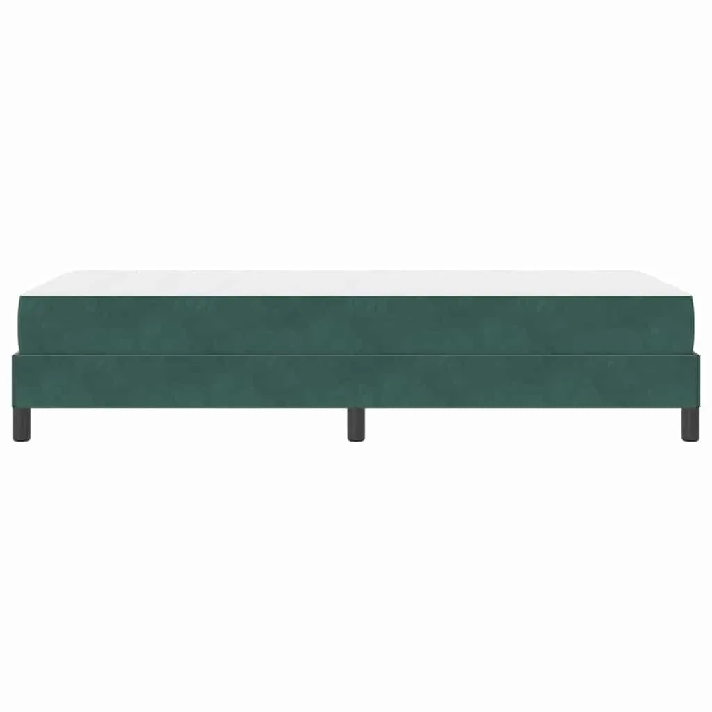 Boxspringbett mit Matratze, Stoff, 203 x 80 x 45 cm, Dunkelgrün
