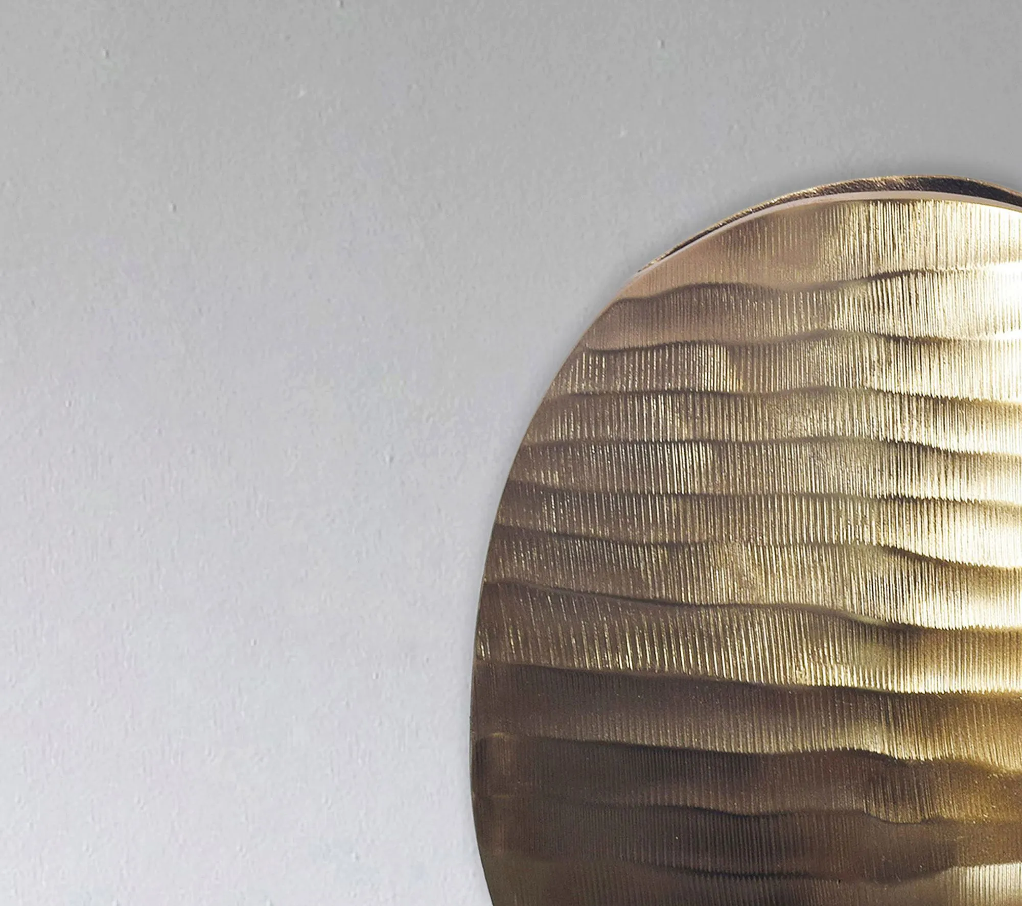 Deko Vase 2er Set Aluminium Gold Blumenvase Wellenmuster Modern