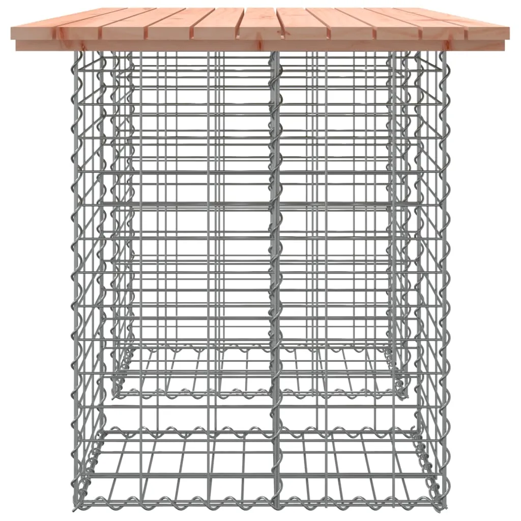 Gartentisch aus Gabionen 100x70x72 cm Massivholz Douglasie