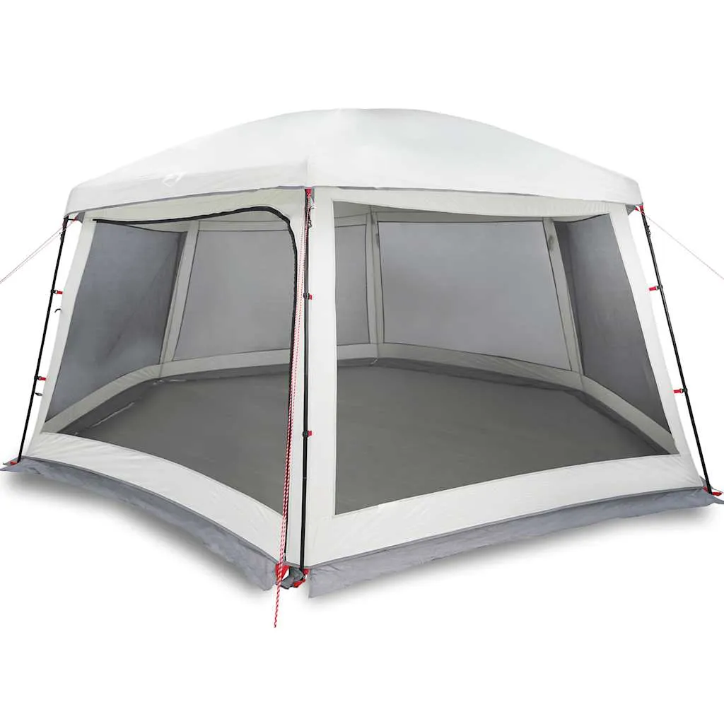Wasserdichtes Poolzelt 618x532x246 cm Grau mit Abnehmbarem Überzelt