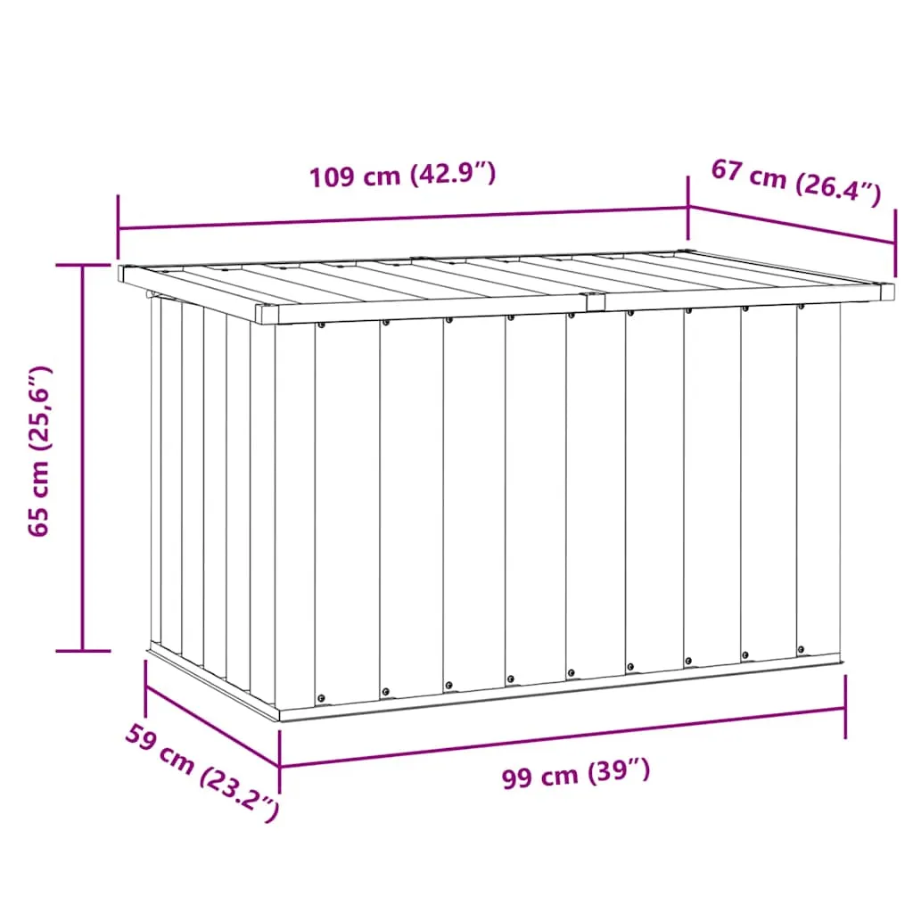 Garten-Aufbewahrungsbox Grau 109 x 67 x 65 cm
