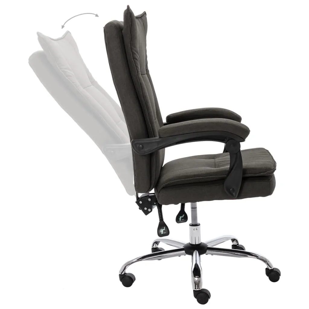 Ergonomischer Bürostuhl mit Liegefunktion 64x68x(113-120) cm Grau