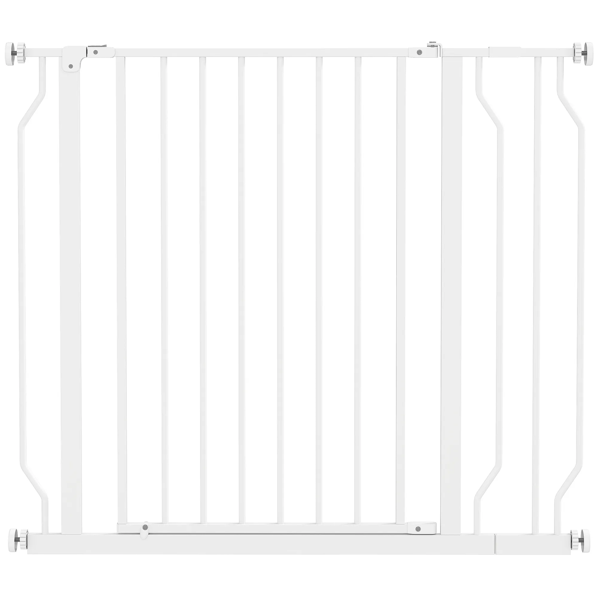 Hundeschutzgitter aus Stahl, verstellbar 75-95 cm, Weiß