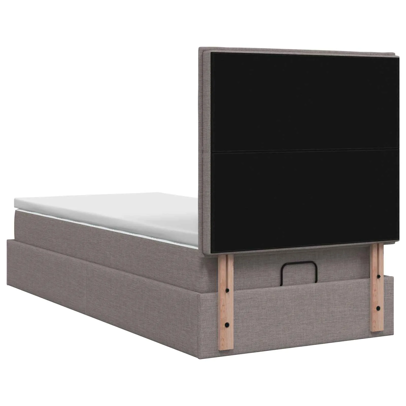 Ottoman-Bett mit Matratze 193 x 90 x 88 cm Taupe