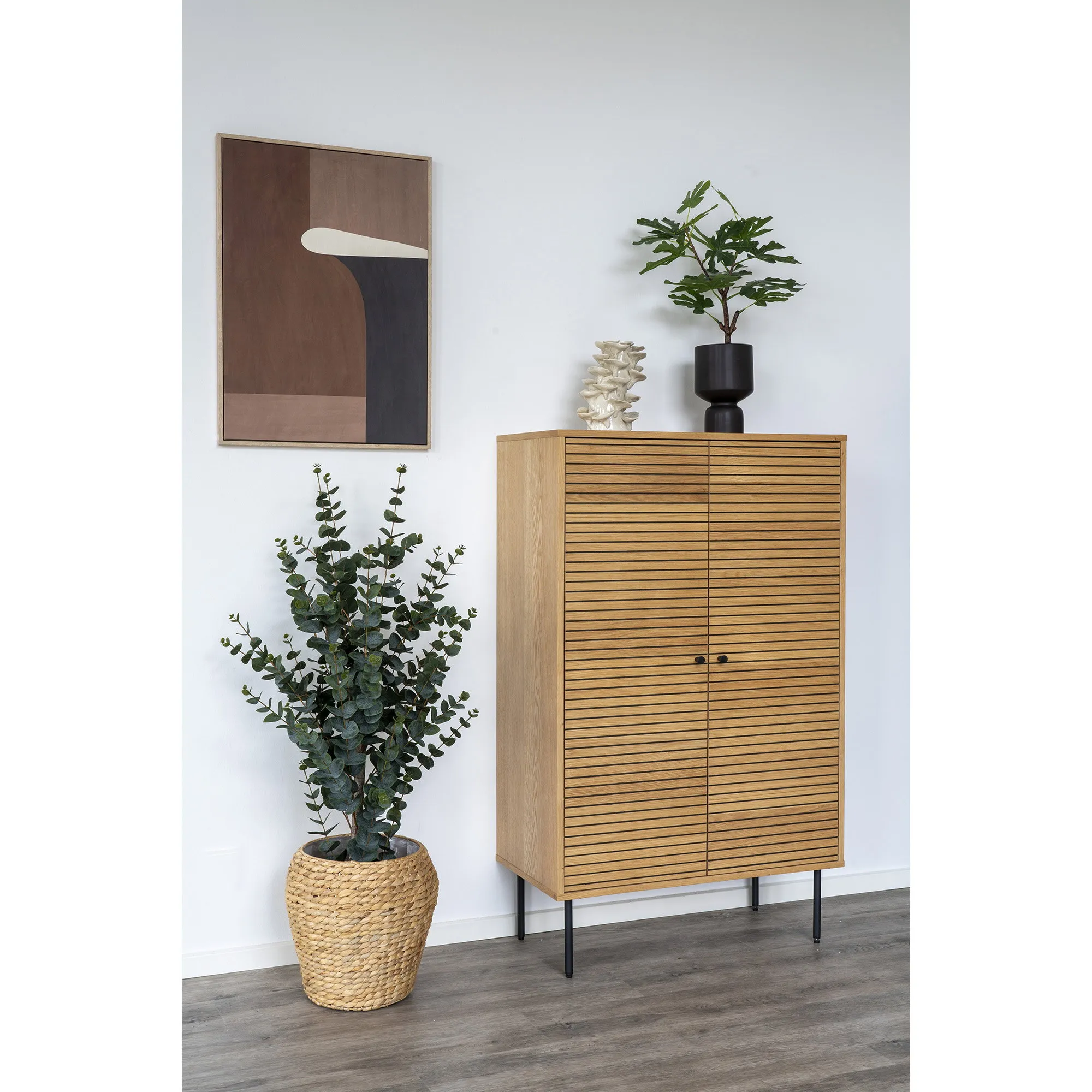 tinkaro Blumentopf Keramik ø15x23,5 cm Schwarz
